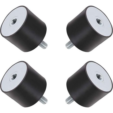 4pcs M8 2020mm Double Extrémités Vis Absorbeur Anti Vibration Isolateur en Caoutchouc Bobine Montages Bateau Voiture Silencieux Bloc Damper. (1/5)