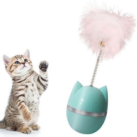 Interaktives Katzenspielzeug Ball, Katzenspielzeug, für drinnen, Mit Federn (1/5)
