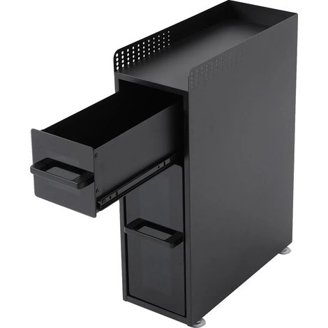 Support à épices, design à 3 niveaux, matériau durable, Noir, M (1/2)