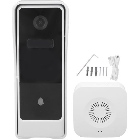 Sonnette WiFi avec audio bidirectionnel, carillon vidéo 1080P étanche, détecteur de mouvement sans fil pour maison (1/5)