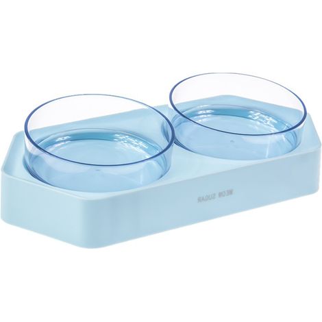 Distributeur automatique hexagonal de nourriture pour animaux de compagnie avec deux bols. (1/4)