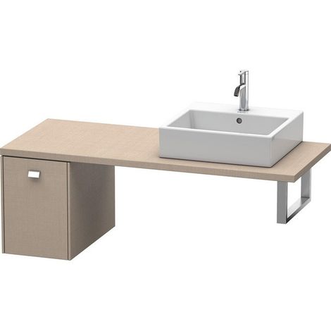 BRIOSO mobile consolle basso maniglia cromo 442x320x550mm lino