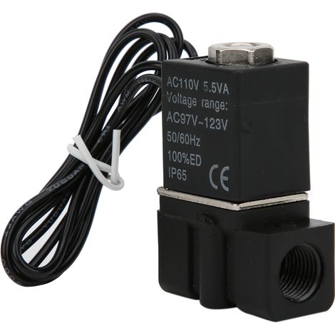 Électrovanne à réponse rapide en plastique 110 V, 2 positions, 2 voies, air, eau, huile, G1/4