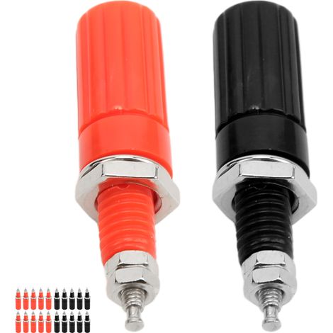 10 paires de fiches bananes 4 mm, résistantes à la corrosion, isolation performante, bornes de raccordement M3 enfichables (1/5)