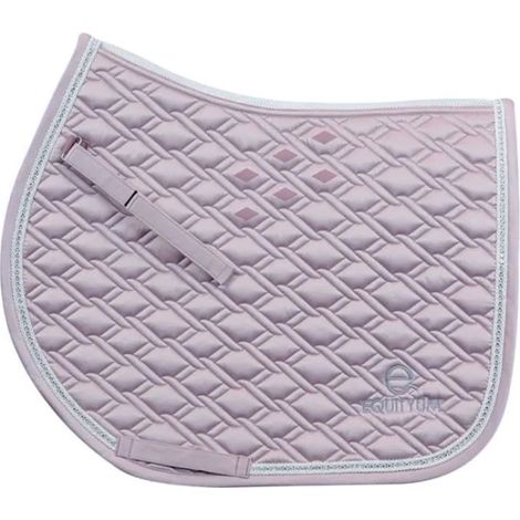 Full, Blu: Sottosella inglese modello Esme in tessuto satinato lucido con inserti in silicone