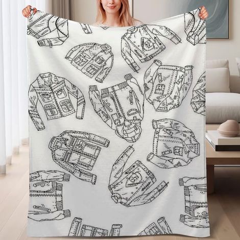 Couverture polaire confortable et chaude 60x80 pouces, pour lit, canapé, voyage, camping au quotidien (1/4)