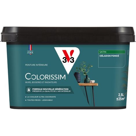 Peinture murale intérieure Colorissim® V33 Céladon foncé Satin 2,5L (1/5)