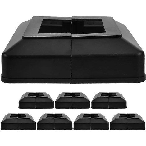 Lot de 8 cache-poteaux et jupes de poteaux de terrasse, capuchons décoratifs en plastique pour poteaux extérieurs et clôtures. (1/4)