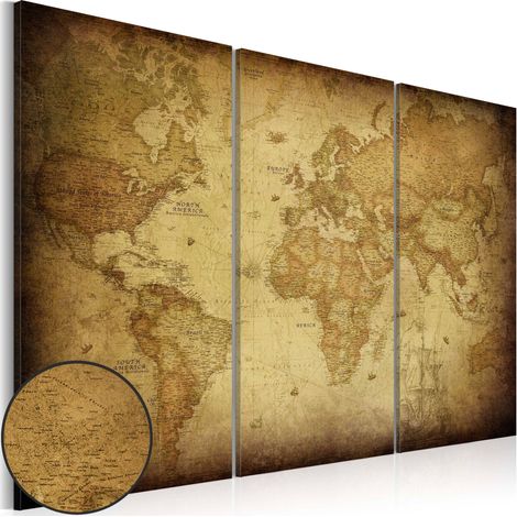 Quadro - Vecchia mappa: trittico - 90x60 (1/4)