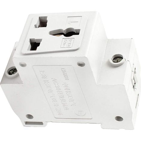Prise modulaire EU UK US-Stecker AC 250V 10-16 Ampères 35mm DIN-Schiene (1/3)