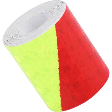 Bande adhésive réfléchissante 5cm x 3m pour voiture, sticker sécurité fluorescent rouge, ruban autocollant signalisation auto, décalcomanie rétroréfléchissante véhicule (1/5)