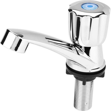 Grifo de agua fría de plástico ABS para baño, lavabo y fregadero (válvula G1/2) DEBUNS (1/4)