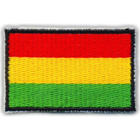 Bolivianischer Flaggenaufnäher – zum Aufnähen – gestickter Aufnäher/Abzeichen/Emblem