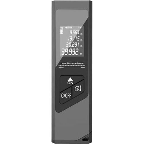 Télémètre Laser 40M , Mètre Laser Mini numérique Portable Rechargeable par USB Laser Mesure, Zone/Volume/Théorème (1/5)