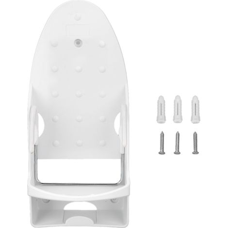 Eosnow Elektrischer Bügeleisenhalter, hitzebestndig, 2-in-1-Wand-Bügelbrettstnder mit Haken für Badezimmer zu Hause, Wei