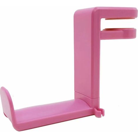 Verstellbarer, um 360° drehbarer Clip-Kopfhörerhalter, pink (1/5)