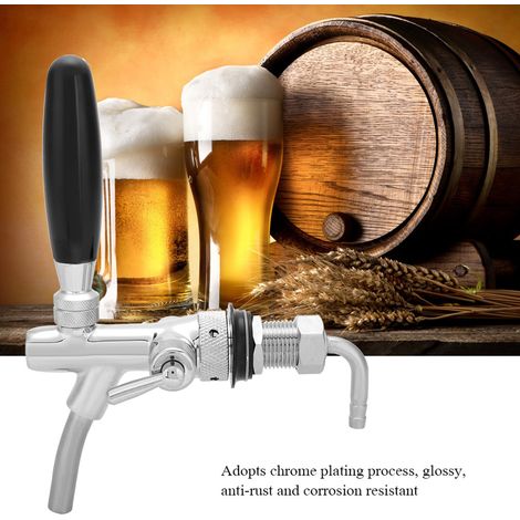 G5/8 Verchromter Edelstahl-Bierzapfhahn, verstellbar, für die Hausbar (Silber) (1/5)