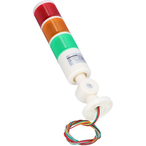 Tour de signalisation BERM avec éclairage LED tricolore permanent et avertisseur sonore pliable (220 V CA). (1/5)