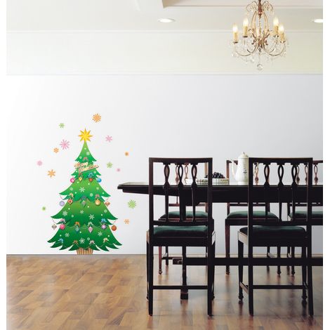 Sticker Arbre de Noël - Autocollants stickers adhésifs noël - décoration fêtes (1/2)