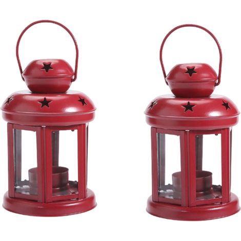 Lampe Étoile Creuse - Support Pour Bougie Aromathérapie - Décoration Rétro Intérieure Extérieure - Lot De 2 (1/5)