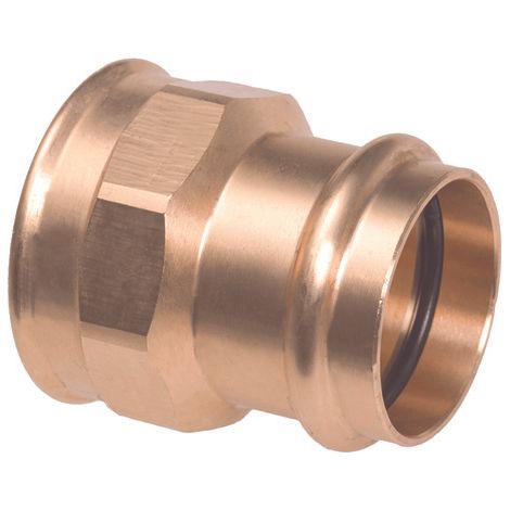 Raccord laiton droit à sertir cuivre Ø12 - femelle 1/2'' (15/21)