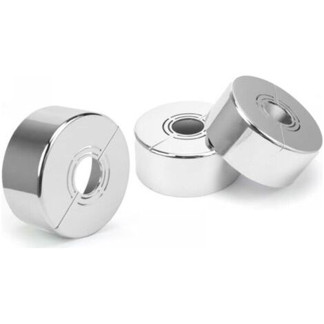3 Pièces Rosace Robinet, Rosace Mitigeur Douche, 3 Tailles en 1, Cache Tuyau Radiateur Convient pour Diamètre de 20MM / 25MM / 33MM, Utilisé pour Décoration de Robinets (1/5)