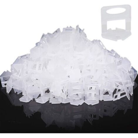 royaluxe-Lot de 200 Languettes de Nivellement pour Aide à la Pose de Carreaux, Bandes de Traction 3 mm Largeur du Joint, Carreaux Hauteur 6-15mm, Système de Nivellement des Carreaux. (1/4)