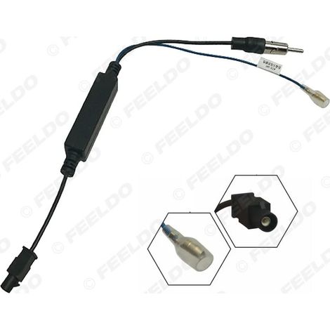 Compatible avec les véhicules Volkswagen, Audi, Citroën, Ford, Renault et Fakra. Câble convertisseur d'antenne radio FM avec amplificateur.
