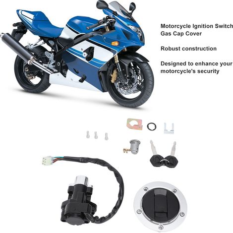 Jeu de Serrures de Contact, Réservoir et Selle Moto pour Suzuki R600/R750/R1000/GSF/SV/DL650/DL1000 (1/5)
