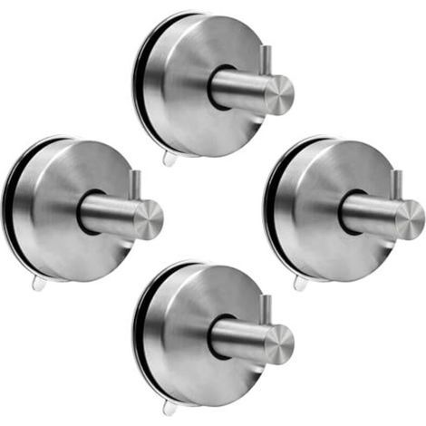 Suction cup hooks, ultra-resistant 304 stainless steel, no-drill towel hooks, strong suction cups, ideal for bathroom and kitchen for storing towels and accessories (1/5)