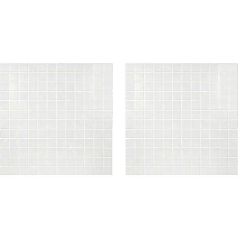 Lot de 2 stickers muraux rétro pour carrelage – 3D auto-adhésifs et imperméables – pour cuisine, salle de bain et crédence - Blanc (1/5)