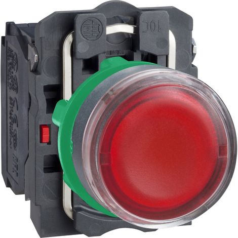 Harmony bt-pous lumineux rouge Ø22 - impulsion - 24V - 1O+1F - XB5AW34B5