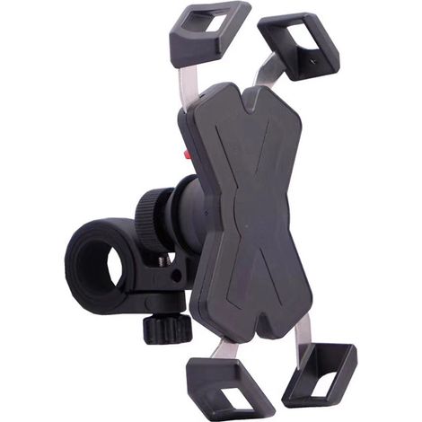 Support de téléphone pour vélo, support de téléphone pour guidon de moto en acier inoxydable, rotation à 360 degrés (1/5)