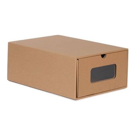 shoe rack with drawer – Dimensions: 35 cm (L) x 24 cm (W) x 14 cm (H) – Materials: cardboard and PVC (1/5)
