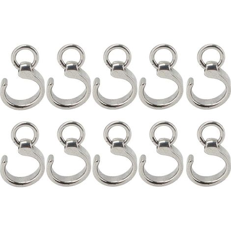 Lot de 10 anneaux pour pattes d'oiseau en acier inoxydable, accessoire de vol extérieur pour perroquets et entraînement des oiseaux n° 8 (1/2)