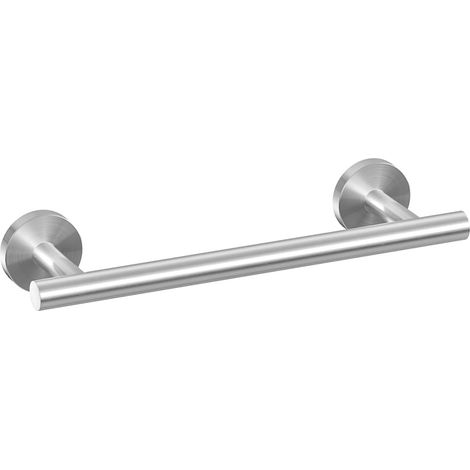 Sollbry Porte Serviette, Salle de Bain Support Acier INOX Porte-Serviette pour Serviette, Serviette de Bain 31cm, Argent (1/5)