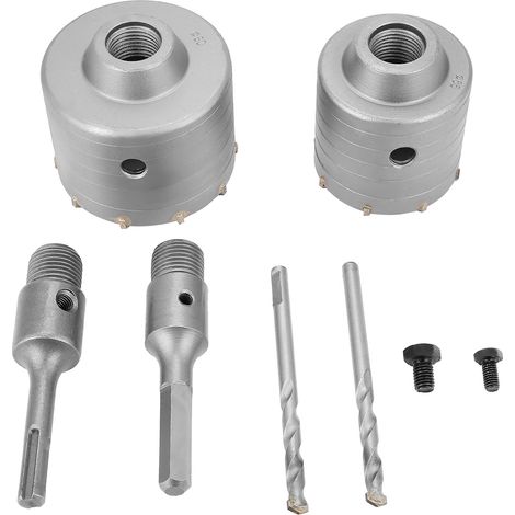 Foret cloche SDS Plus en acier allié 65/80 mm pour béton, ciment et pierre