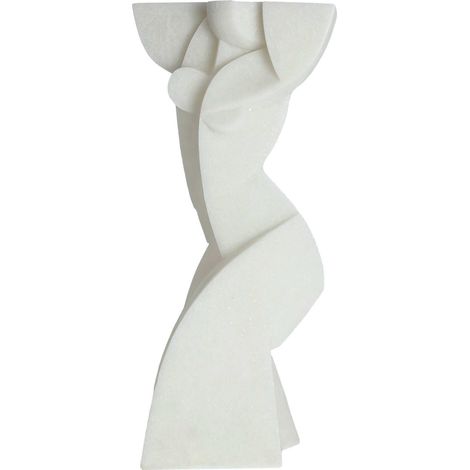 Figure décorative contemporaine en résine blanche élégante - Blanc mat contemporain (1/3)