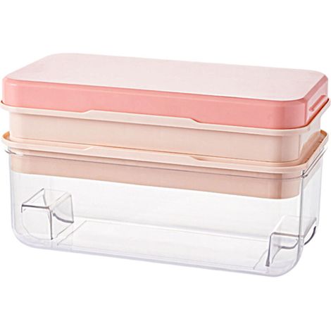 Bac à Glaçons Empilable avec Couvercle et Pelle 64 Bacs pour Congélateur. Démoulage Facile. Matériau Sain. Étanchéité Optimale. Idéal pour Glaçons Aromatisés lors de Vos Fêtes (1/5)