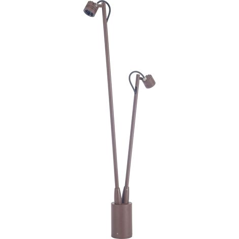 Forlight Fint - Pollerleuchte LED 3.5W und 125lm mit Warmweiß 3000K. Gehäuse aus Aluminium. Innenbereich IP54. Farbe Braun