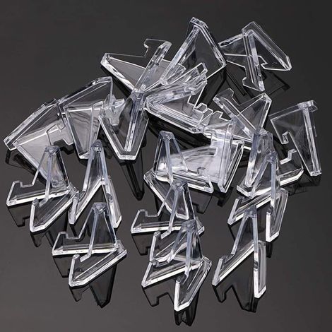 Chevalet Plastique,20 pièces Support de Monnaie Présentoirs Triangulaires en Acrylique Présentoirs Présentoir de Médaille Mini Support de Monnaie Chevalets de Monnaie pour l'Affichage Monnaie (1/5)
