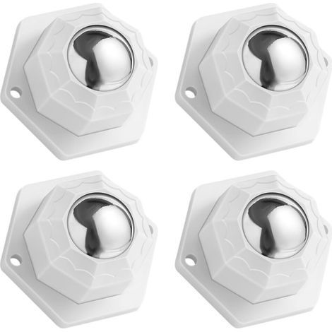 Roues Universelles Rotation À 360 Degrés Poulies Collantes Pour Bacs Roulettes Adhésives De Remplacement 4 Pièces (1/5)