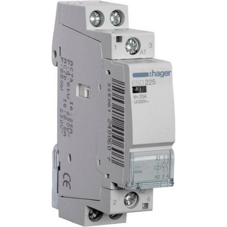 [NEUWERTIG] B-Ware Hager Installationsschütz ESD225 24V 2 Schließer 1900W IP2X 25A 60mm 1 Stück (1/2)