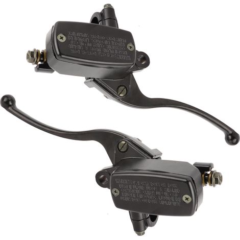Motorrad-Hydraulikbrems- und Kupplungs-Hauptzylinderhebel, schwarz, CNC-gefräste Aluminiumlegierung, für 7/8-Zoll-Lenker (1/5)