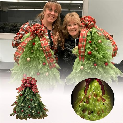 Guirlande artificielle pour sapin de Noël guirlande de Noël de décoration adaptée à la porte d'entrée à la fenêtre décoration de Noël (avec veilleuse) (1/5)