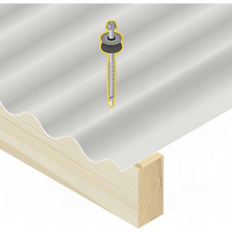 Vis fibres-ciment sommet onde support bois SCELL-IT - Ø6.5x130 mm TH8 - Inox A2 - Sachet de 100 - FTW-65130A2 (1/5)