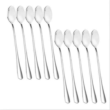 Eiskugelportionierer – Edelstahl – 10 längliche Portionen – Silber – Ideal zum Mischen und Servieren (1/4)