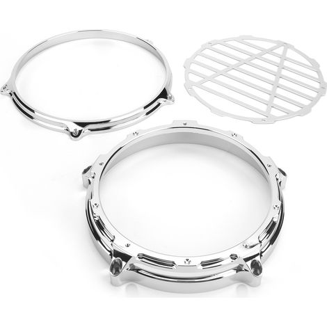 Phare Anneau Lunette CNC Aluminium Alliage Grille Protection Accessoire Compatible R Nine T Scrambler Argenté (1/5)