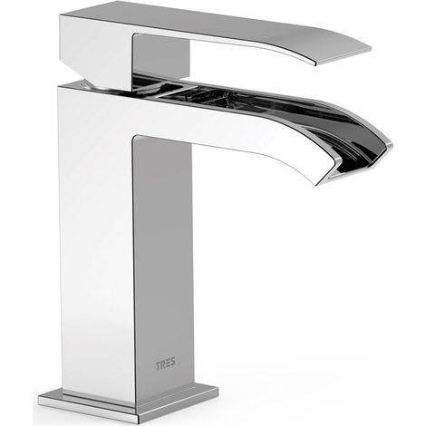 Mitigeur lavabo robinet cascade bec ouvert - TRES 00611001 (1/2)