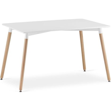 Table ADRIA 120 cm x 80 cm - blanche (1/4)